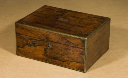 Superlative Leuchars Rosewood Early Victorian Jewellery Box