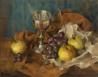 Ellen Soar - Mid 20th Century Oil, Still Life with Silver
