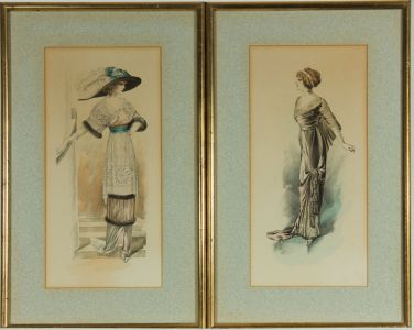 French School - A set of Four 20th Century Digital Print, Fashion Illustrations