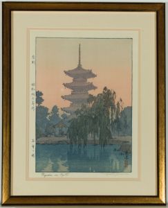 Toshi Yoshida (1911-1955) - Signed Japanese Woodblock, Pagoda in Kyoto
