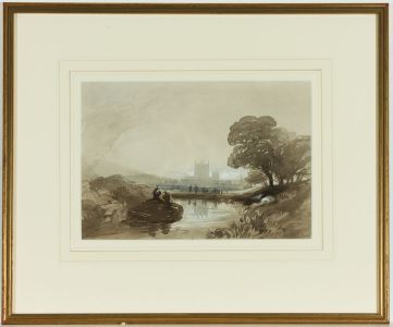Attributed to Sir Walter Blunt - 19th Century India Ink, River Landscape