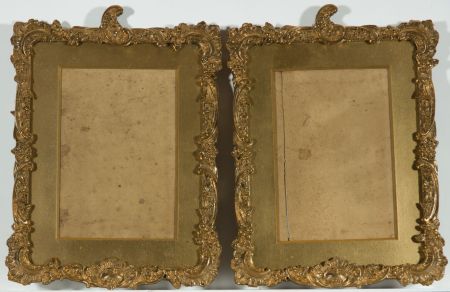 Pair of Small Mid 20th Century Ornate Gilt Frames
