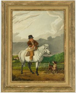 W.J. - Monogrammed Late 19th Century Oil, Boy on Horseback