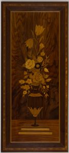 Mid 20th Century Antiques - Marquetry Picture, Vase of Flowers