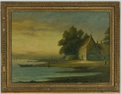 J. Hoskins - Gilt Framed 19th Century Oil, Hamble, Hampshire