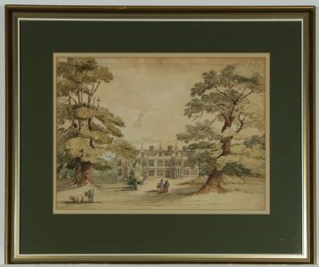English School 1828 Watercolour - Chequers Court Buckinghamshire
