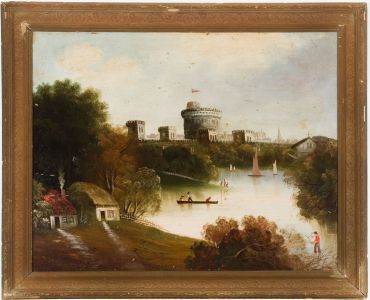 English School 19th Century Oil - Windsor Castle