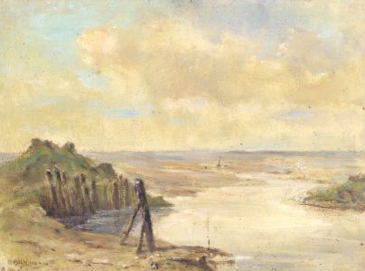 Bernard H. Wiles (1883-1966) - Signed Oil, Beach Scene with Sand Dunes