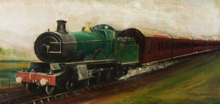 1911 Oil - London to Plymouth Steam Engine