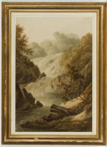 English School 19th Century Watercolour - Swallow Falls, Wales