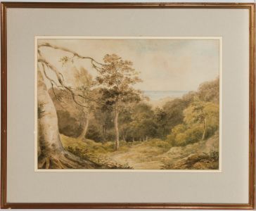 Very Fine 19th Century English School Watercolour - Classical Coastal Landscape