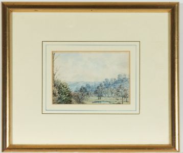 Henry Longueville Graham - Framed 1887 Watercolour, Valley of the Wey, Godalming