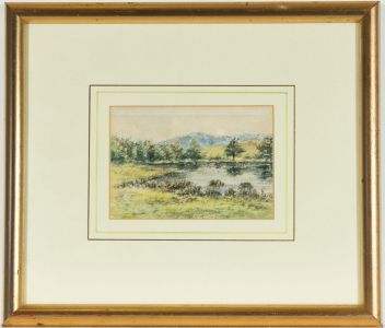 Henry Longueville Graham - Framed Late 19th Century Watercolour, Lake View
