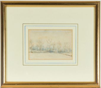 Henry Longueville Graham - Framed 1889 Watercolour, Sunset after Snow