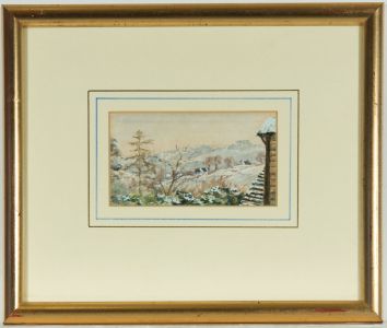 Henry Longueville Graham - Framed 1897 Watercolour, Brightling Rectory