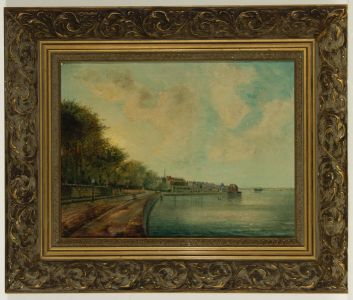 Henry Edward Locke (1862-1925) - Signed circa 1889 Oil, Southampton in Daylight