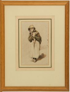 Circle of Joshua Cristall - 19th Century Watercolour, Study of a Peasant Woman