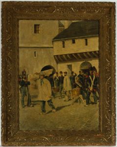 French School 1846 Oil - Corps de Garde