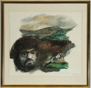 Maurice Cockrill RA (1936-2013) - 1968 Mixed Media, Paul in the Sky with Adrian