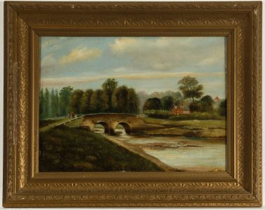 Robert Kell (1829-1902) - Signed Oil, Wilford Bridge Over the Deben at Melton