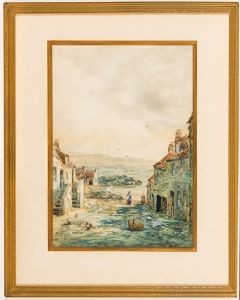 John Hamilton Glass SSA (1820-1885) - Signed Watercolour, Dysart Fife