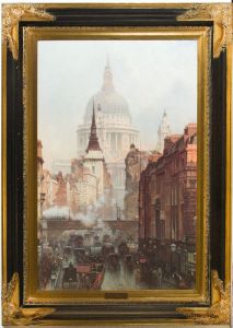 Large Ornate Ebonised & Gilt Picture Frame
