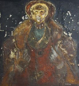 Paul Dufau (1897-1989) - Large Signed Contemporary Mixed Media, Self Portrait