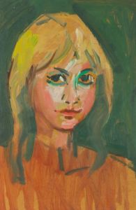 Peter Collins ARCA - c.1970s Oil, Portrait of a Young Woman