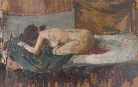 Peter Collins ARCA - c.1970s Oil, Portrait of Woman in Yellow