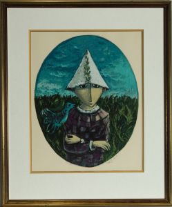 A Pair of Limited Edition 2011 Lithographs - Figures with Flowers