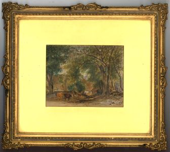 M. Delfs - Pair of Framed Late 19th Century Watercolours, Farmyard & Woodland