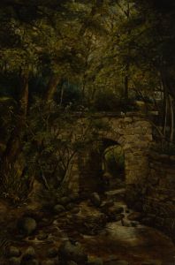 S.L. Dalton - Late 19th Century Oil, River under the Bridge