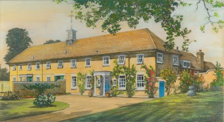 Cedric Dawe (1906-1996) - 1972 Mixed Media, Large House