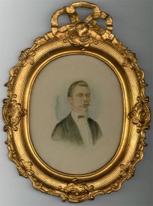 Well Framed Late 19th Century Watercolour - Oval Portrait of a Gentleman