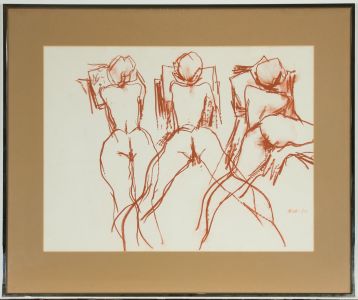 Peter Collins ARCA - Signed and Framed c.1970s Pastel, Studies of a Female Nude