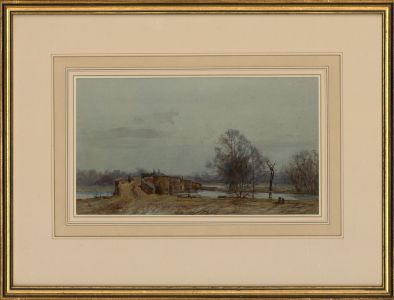 William Grylls Addison - 1890 Watercolour, Yalding Bridge, Kent