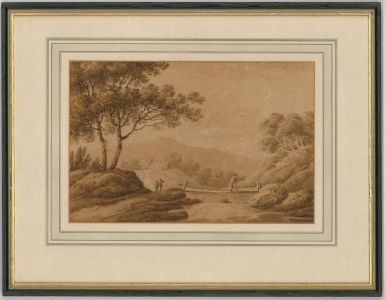 English School 1803 Sepia  Watercolour - Classical Landscape