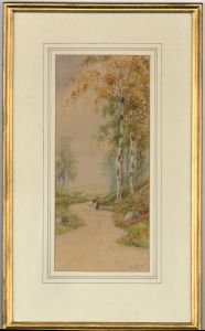 J.S. Elliott - Signed Late 19th Century Watercolour, Figure in a Rural Landscape