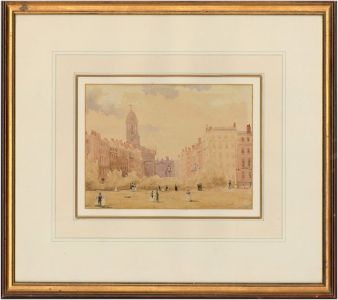 W. Price - Fine Signed 1829 Watercolour, Figures in a London Park