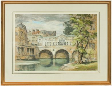R. Harley-Smith - Signed Mid 20th Century Pastel, Pulteney Bridge, Bath