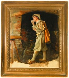 Gilt Framed 19th Century Oil - A Cavalier