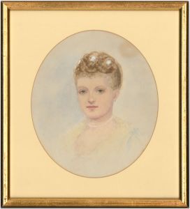 Gilt Framed Late 19th Century Watercolour - Portrait of a Girl