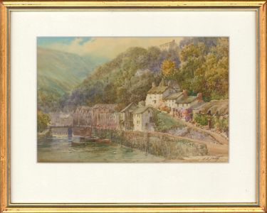H. H. Guitet - Signed 19th Century Watercolour, Town on a River