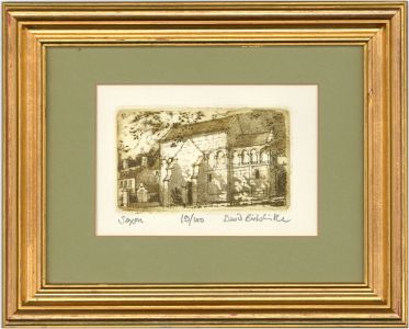 David Birtwhistle - Signed and Framed Contemporary Etching, Saxon Church