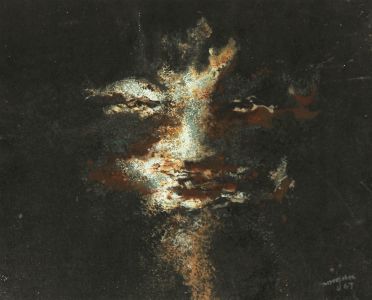 Glyn Morgan (1926-2015) - Signed and Dated 1967 Oil, Abstract in Browns