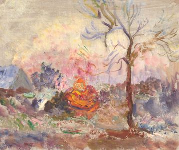 Jean Dryden Alexander (1911-1994) - 1938 Oil, Tree in a Landscape