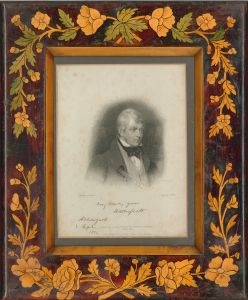 20th Century - Floral Hand Painted Picture Frame