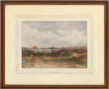 After Peter de Wint - 19th Century Watercolour, Landscape with Building Beyond