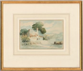 Two Framed Mid 19th Century Watercolour - Rural Cottage Scenes