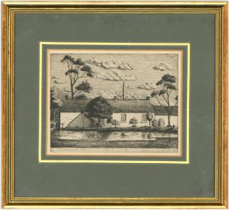 Archie Rhys Griffiths (1902-1971) - Framed Original Etching, Loughor Mill, Wales